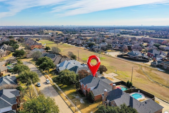 birds eye view of property featuring a residential view