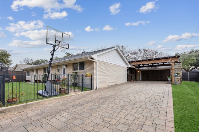 exterior space featuring a yard