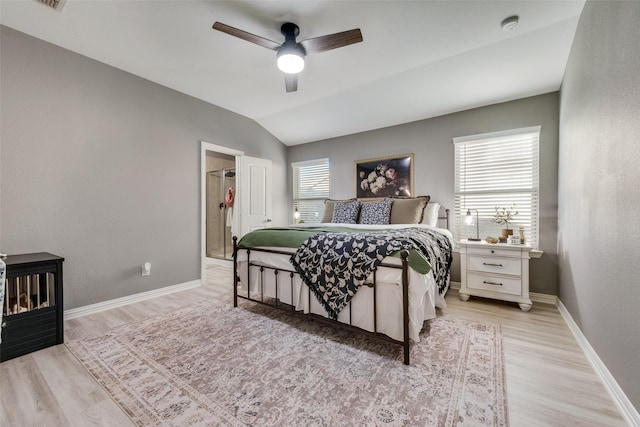 bedroom with ceiling fan, a spacious closet, a closet, and multiple windows