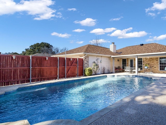 view of pool with a patio