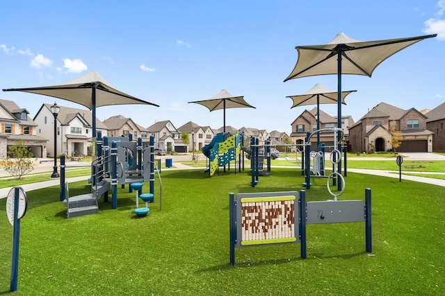 view of playground featuring a yard