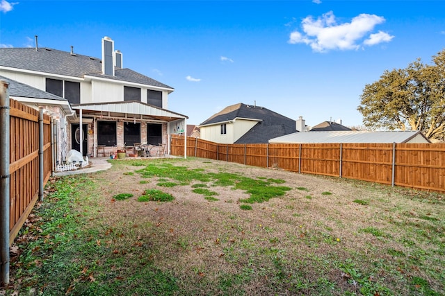 view of yard with a patio