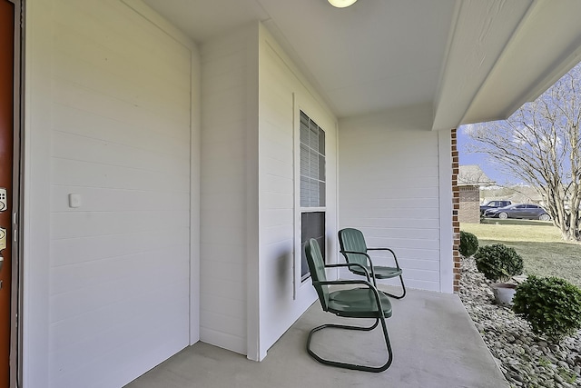 view of patio featuring covered porch