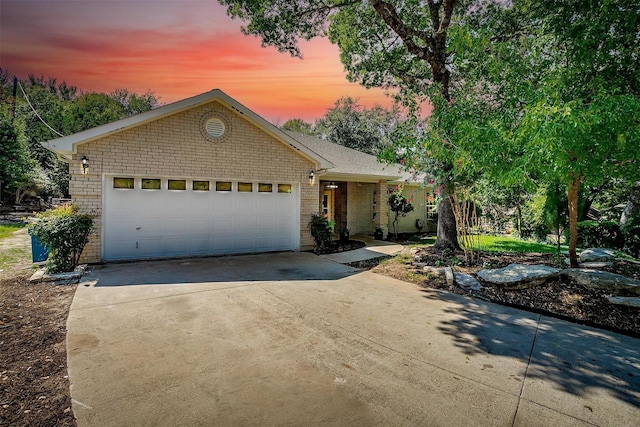 view of front of home featuring a garage