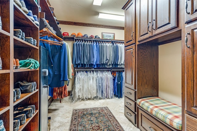 view of walk in closet