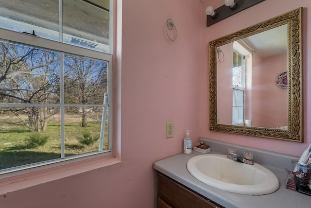 bathroom with vanity