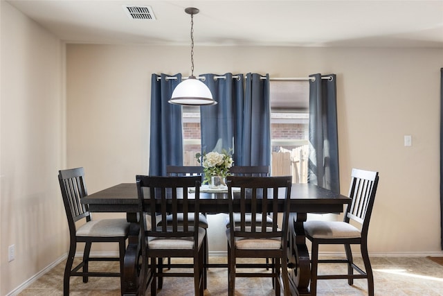 view of dining space