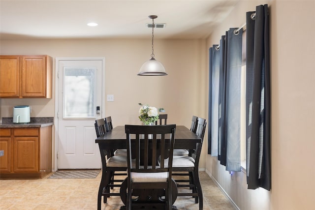 view of dining space