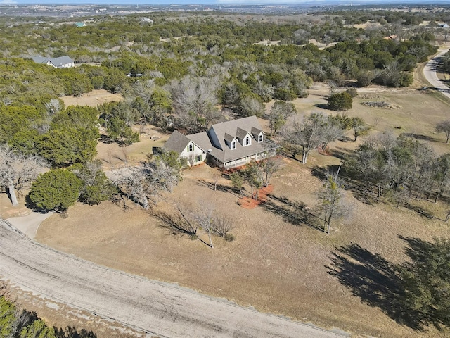 bird's eye view with a rural view