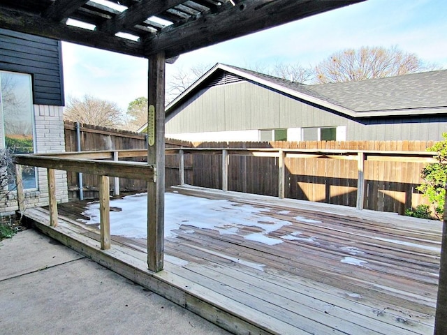 view of wooden terrace