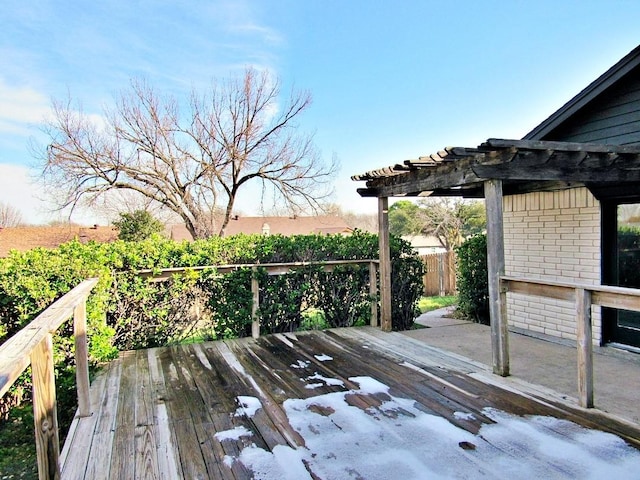 deck with a pergola