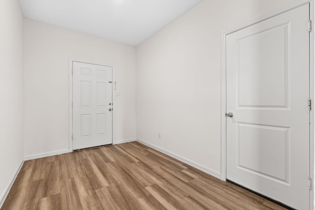 empty room featuring light wood-type flooring