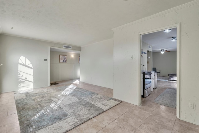 interior space featuring ornamental molding