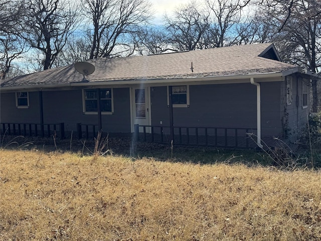 view of rear view of property