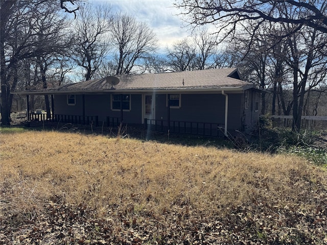 view of back of property