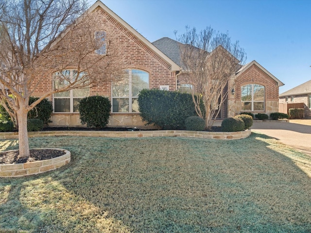 view of front property with a front yard