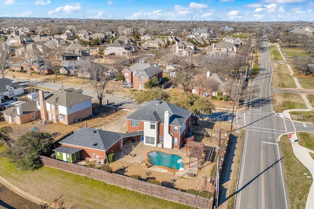 aerial view featuring a residential view