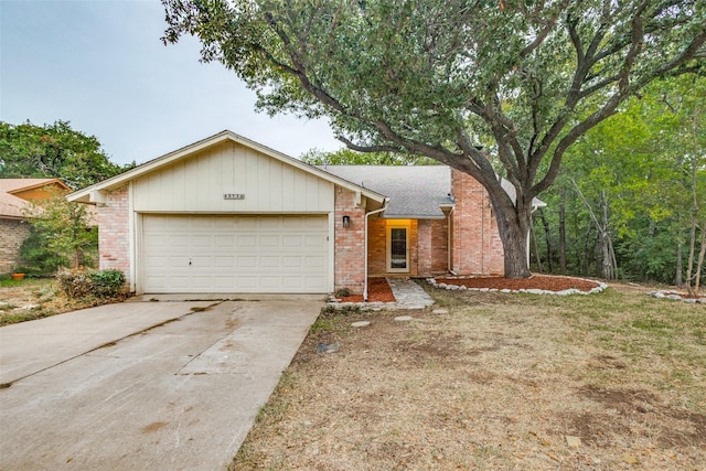 ranch-style home with a garage