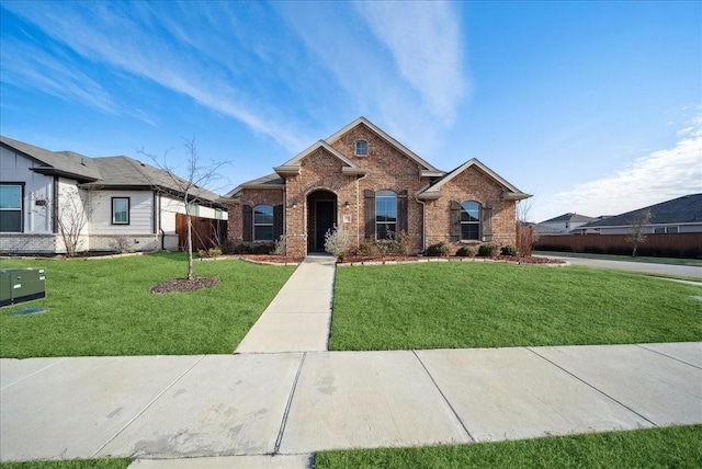 view of front of house featuring a front yard