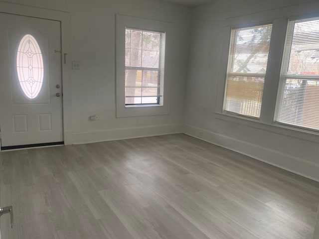 entryway featuring hardwood / wood-style floors