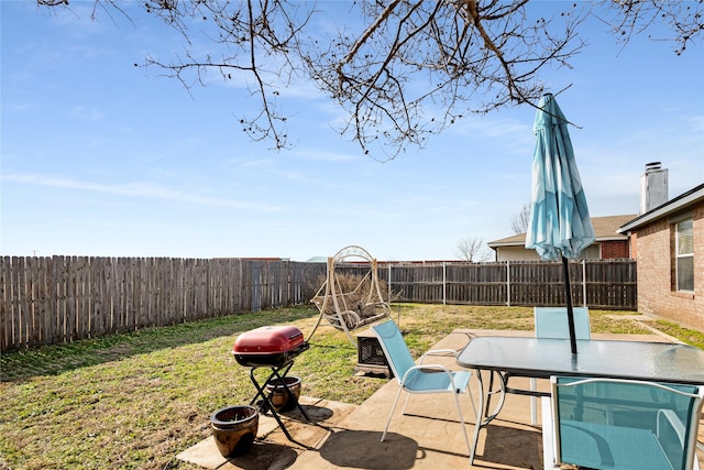 view of patio featuring area for grilling