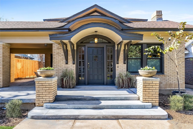 view of doorway to property