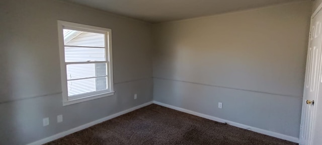 carpeted spare room featuring a wealth of natural light