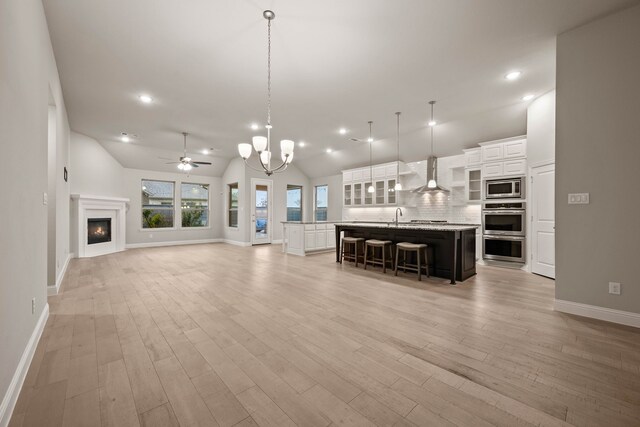 hall featuring light hardwood / wood-style flooring