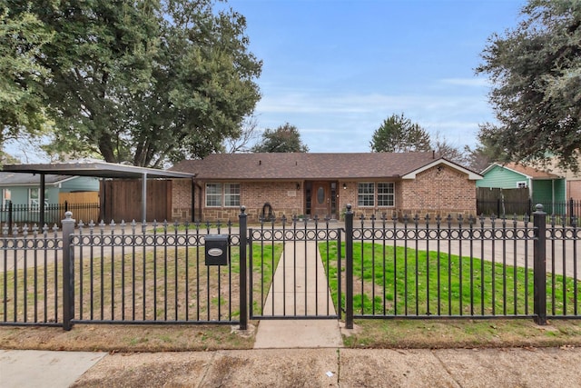 view of ranch-style house