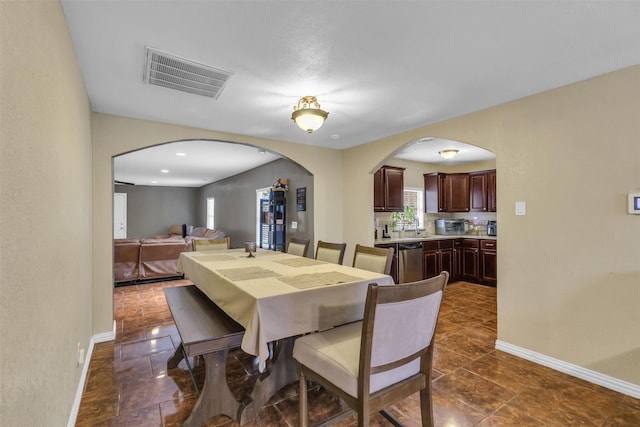 view of dining room