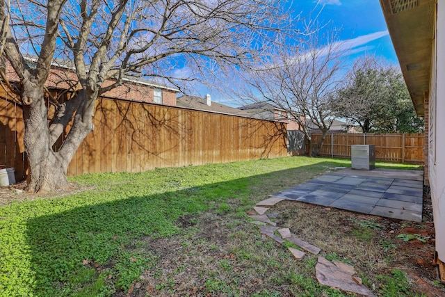 view of yard featuring a patio area