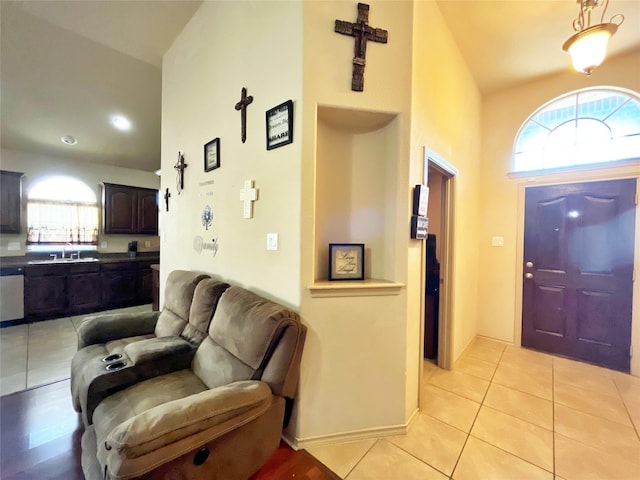 view of tiled entryway