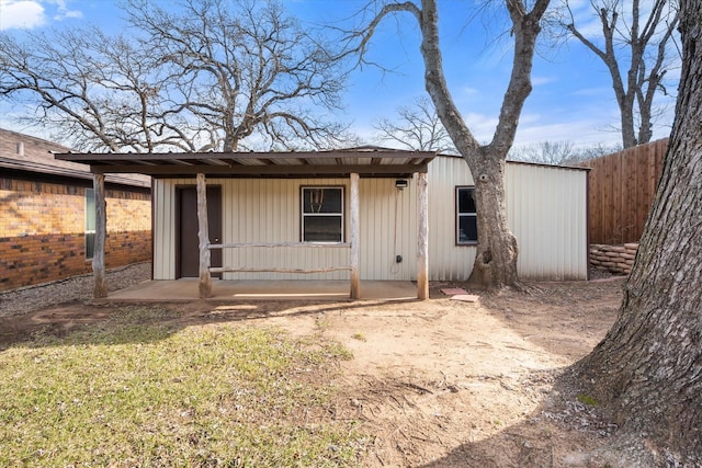 exterior space with fence