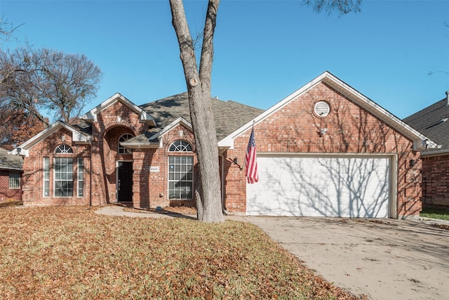 view of property featuring a garage