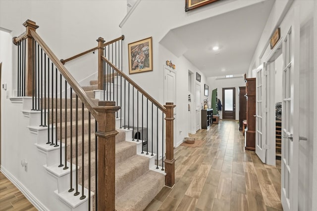 entryway featuring french doors