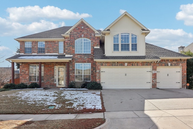 view of front property featuring a garage