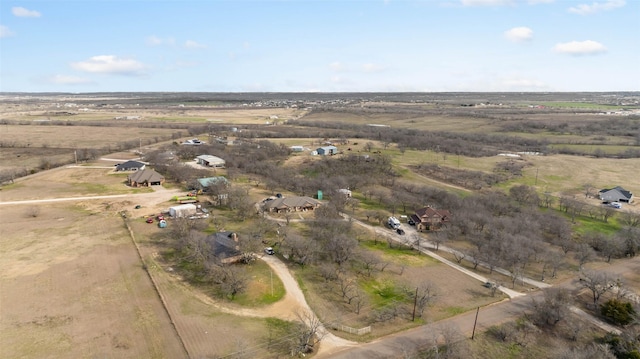 aerial view with a rural view