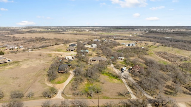 aerial view with a rural view