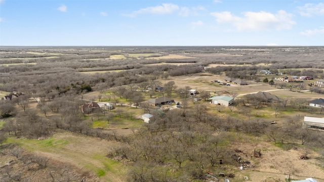 bird's eye view with a rural view