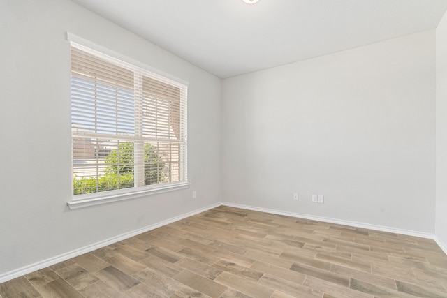 empty room featuring light hardwood / wood-style flooring