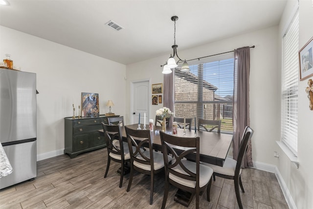 view of dining room