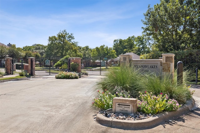 view of community sign