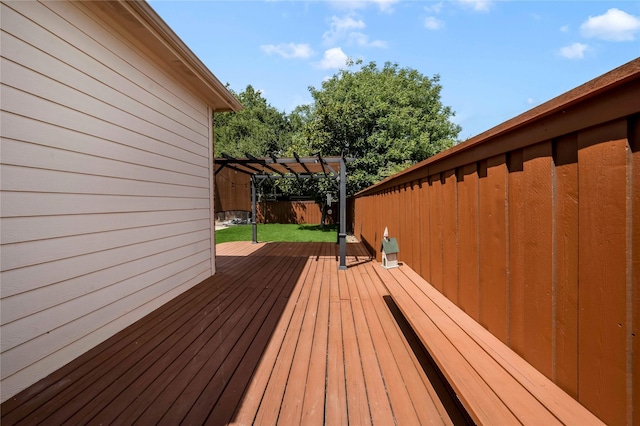 deck with a pergola