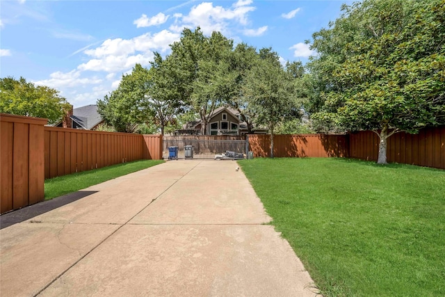 view of yard featuring a patio area