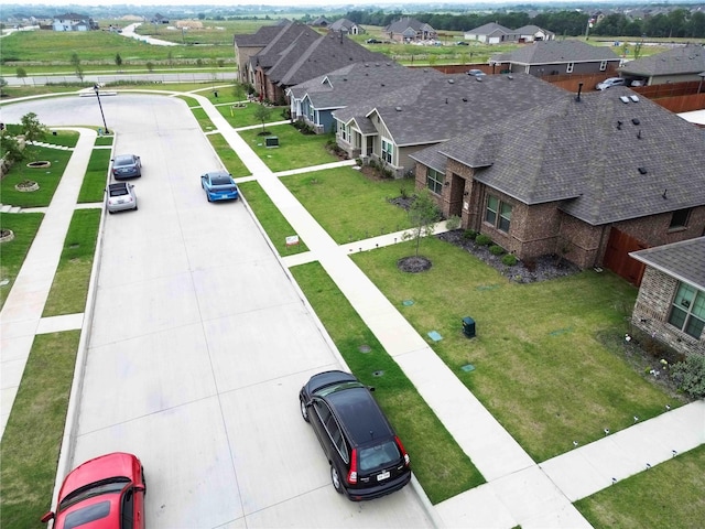 bird's eye view with a residential view