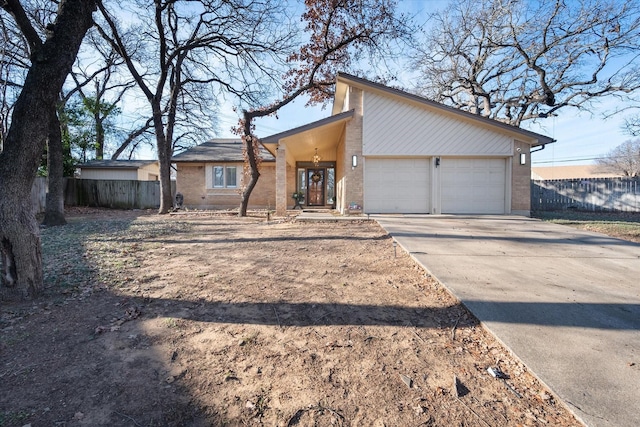 view of front facade with a garage