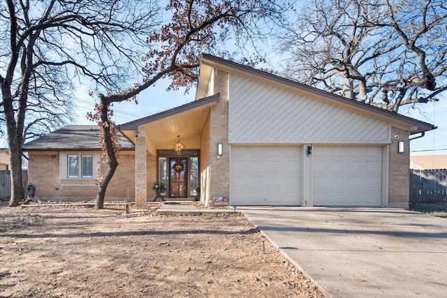 view of front of house featuring a garage