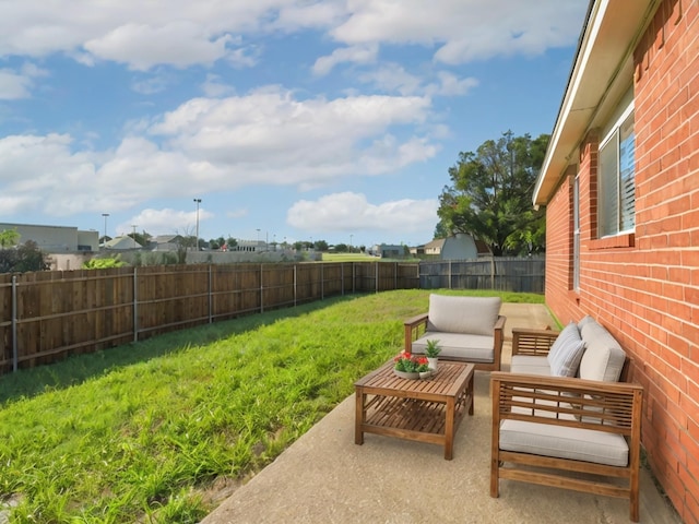 view of patio / terrace with an outdoor hangout area