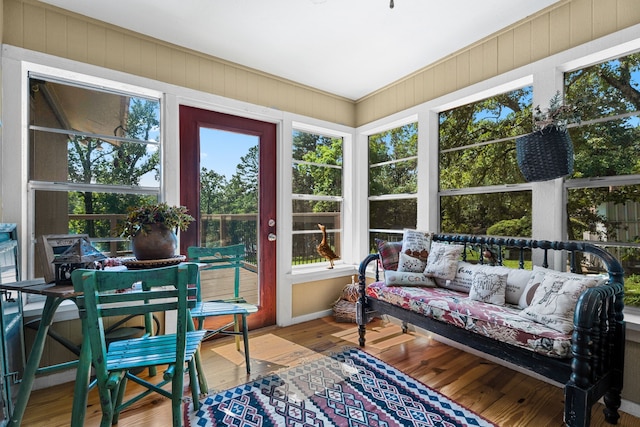 view of sunroom