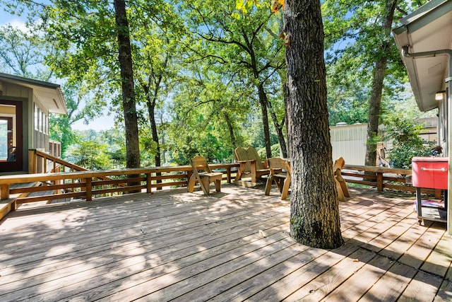 view of wooden deck